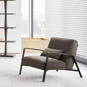 BEACON Nexus Lounge Chair AMF-DY218, modern armchair with plush upholstery and sleek design, shown in a contemporary living space.