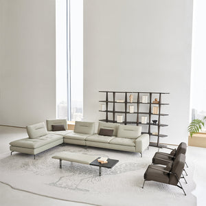 BEACON Nexus Lounge Chair AMF-DY218 armchair with plush upholstery and modern design, shown from a side view.