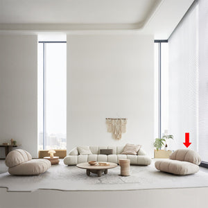 BEACON Nimbus Armchair AMCJ-DY6021 with plush fabric upholstery and modern design, shown in a stylish living room setting.