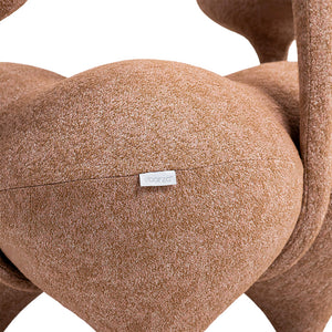 Brown BEACON Nodus Lounge Chair PZ-666-L with sleek design and padded seat for comfortable relaxation.