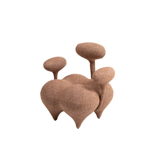 Brown Nodus Lounge Chair PZ-666-L by BEACON, featuring a comfortable, modern design with plush upholstery and sleek wooden legs.