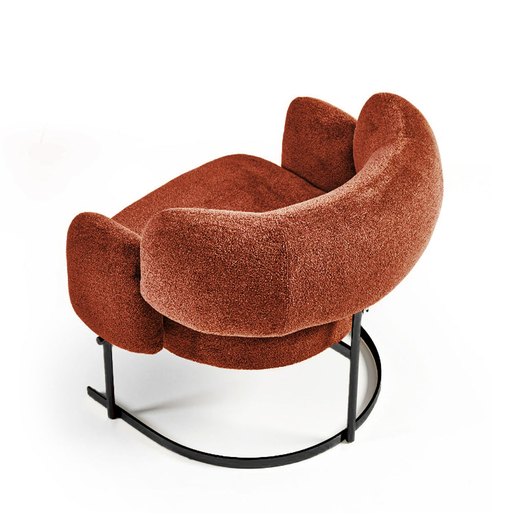 BEACON Opera Lounge Chair LC062 in caramel with plush upholstery and modern design, perfect for stylish living spaces.