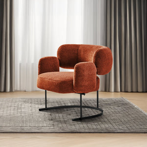 BEACON Opera Lounge Chair LC062 in caramel color, stylish modern lounge chair with sleek design and cushioned seating.