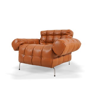 BEACON Yabo Lounge Chair LC077 in orange fabric with a modern design, pre-order with 85 days delivery, part of our lounge chairs collection.
