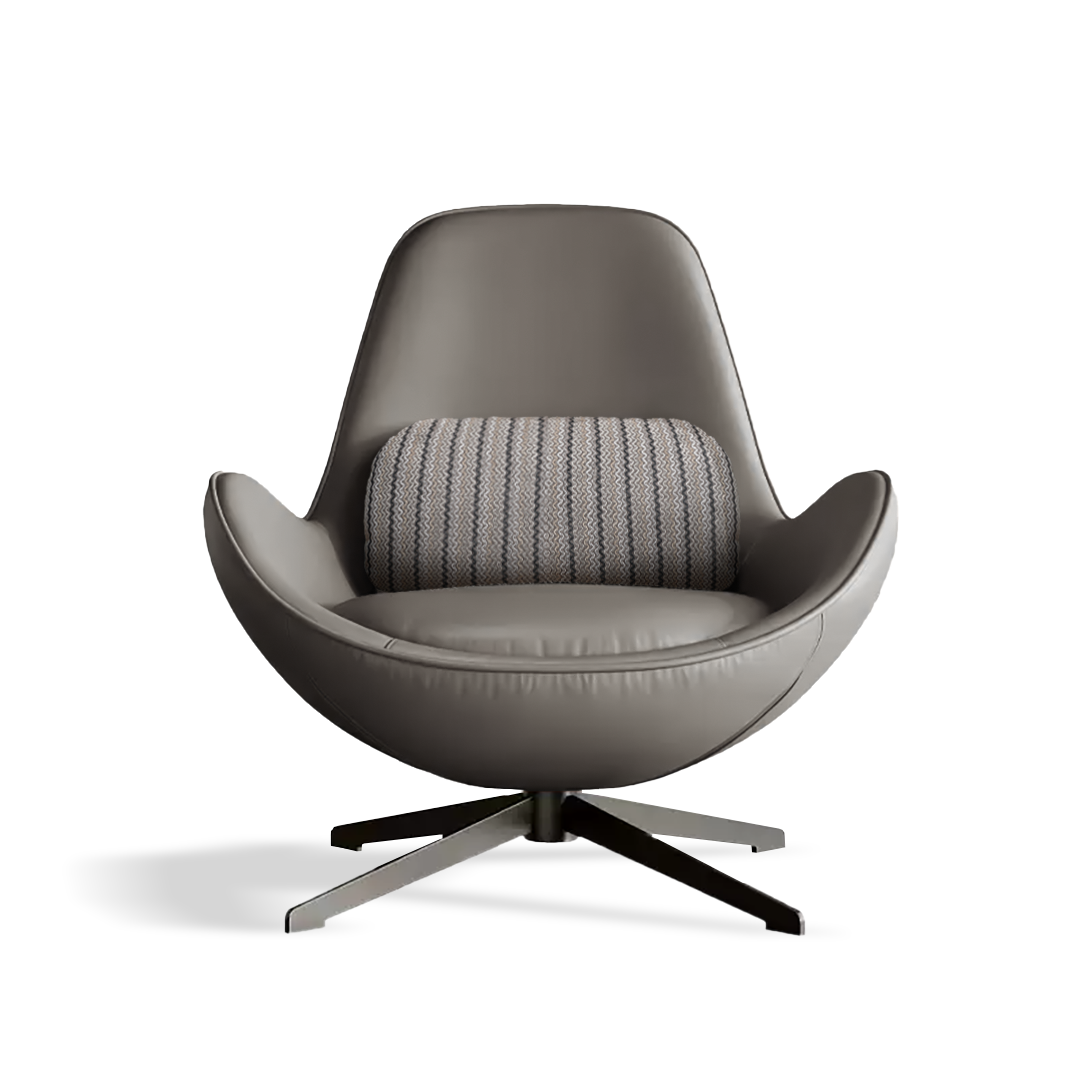 Beige Vigo Swivel Lounge Chair LC017 by BEACON, featuring a modern design and comfortable seating with a swivel base.