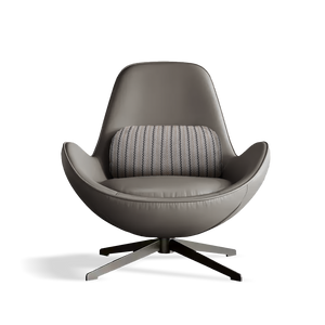 Beige Vigo Swivel Lounge Chair LC017 by BEACON, featuring a modern design and comfortable seating with a swivel base.