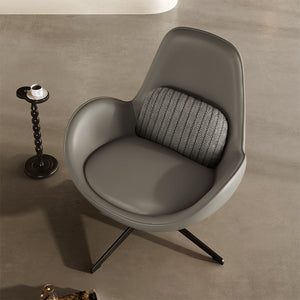Beige Vigo swivel lounge chair by BEACON with a modern design and plush cushioned seat, perfect for living room relaxation.