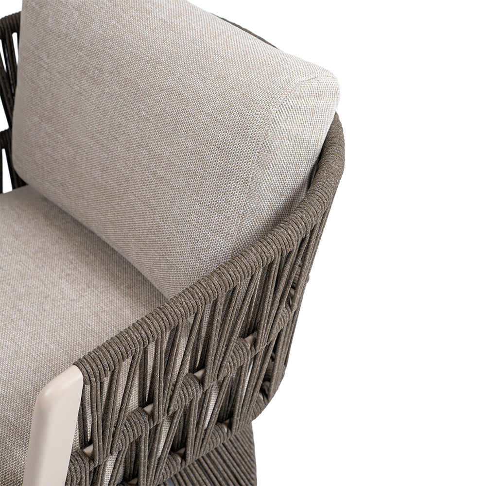 BEACON Marrakech swivel lounge armchair with seat and back cushions, modern design, perfect for relaxing living spaces.