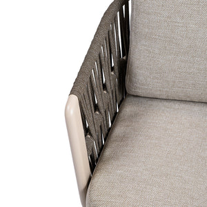 BEACON Marrakech swivel lounge armchair with seat and back cushions, modern design and plush comfort.