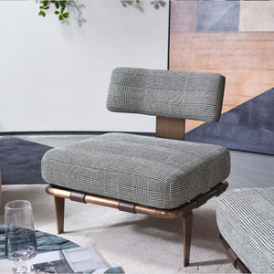 BEACON Capri Lounge Chair MLL-A75/BR with plush brown upholstery and sleek modern design, perfect for relaxing indoors or outdoors.