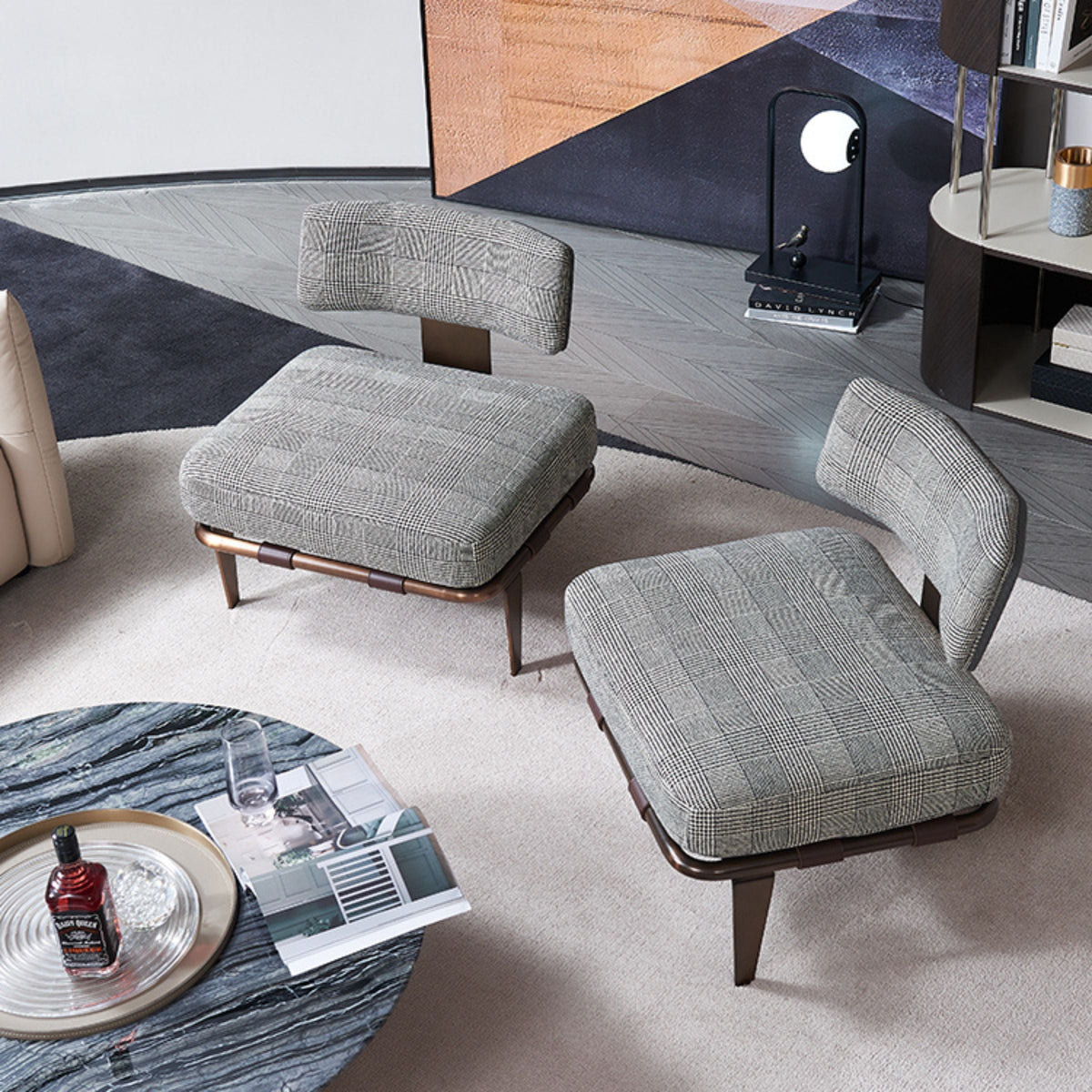 BEACON Capri Lounge Chair MLL-A75/BR with brown upholstered seat and sleek modern design for relaxing indoor or outdoor spaces.