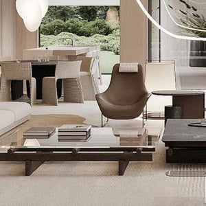 BEACON saddle leather lounge chair BL-45 with curved seat and armrests, stylish and comfortable for modern living spaces.