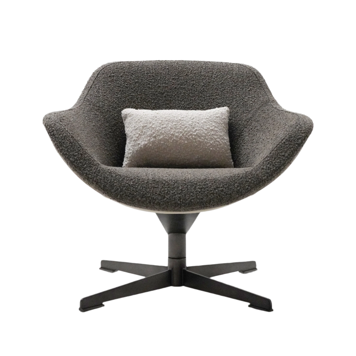 BEACON Teddy Lounge Chair BC679-1 in soft plush fabric with a cozy, modern design and rounded armrests.